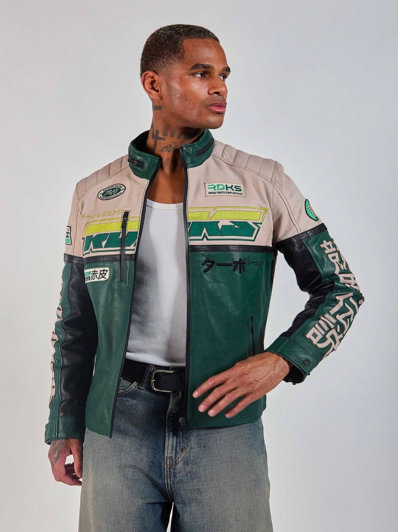Cuir Sancuir Racing Redskins Vert - Kiabi