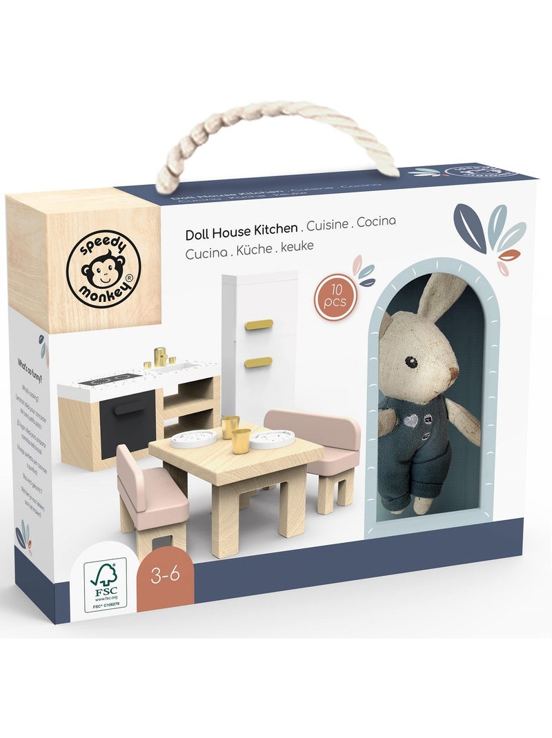 Cuisine de la maison de poupée lapin Bleu - Kiabi