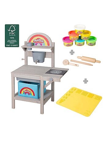 Cuisine d'extérieur avec kit de pâte à modeler + accessoires 'roba x Play-Doh'