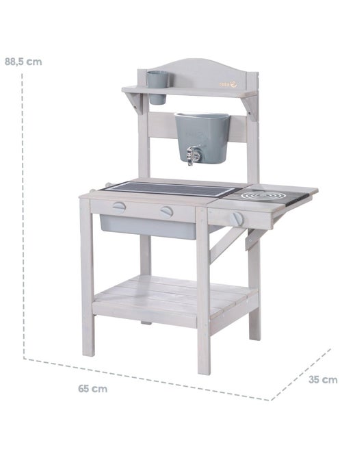 Cuisine d'extérieur en bois massif pour enfant + accessoires 'Outdoor+' ROBA - Kiabi Cuisine d'extérieur en bois massif pour enfant + accessoires 'Outdoor+' ROBA - Kiabi