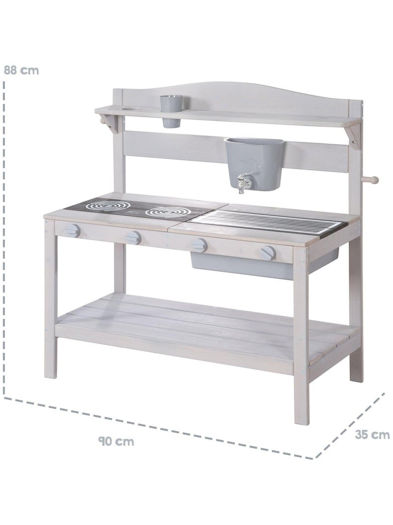 Cuisine d'extérieur en bois massif pour enfant + accessoires ROBA N/A - Kiabi