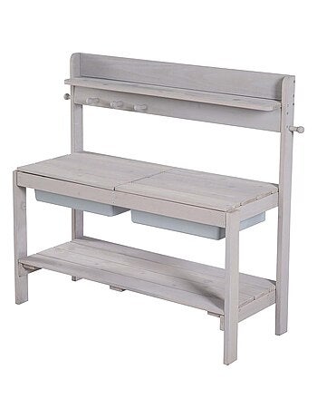 Cuisine d'extérieur pour enfant en bois massif résistant aux intempéries 'Fun Outdoor+' ROBA