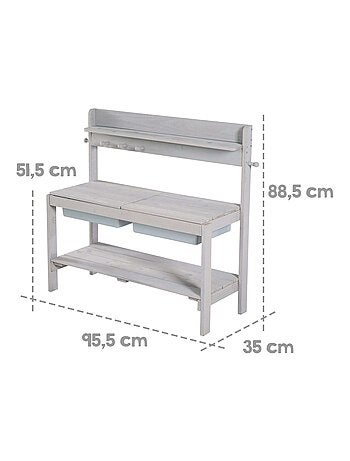 Cuisine d'extérieur pour enfant en bois massif résistant aux intempéries 'Fun Outdoor+' ROBA