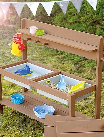 Cuisine d'extérieur pour enfant en bois massif résistant aux intempéries 'Fun Outdoor+' ROBA