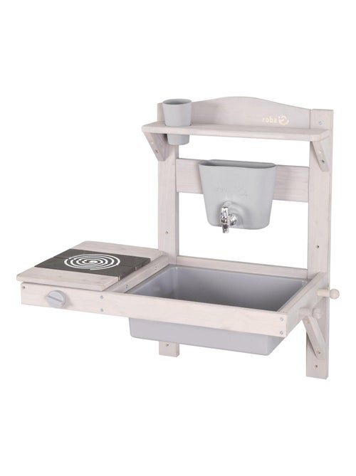 Cuisine d'extérieur pour enfants - Mini-cuisine à suspendre en bois massif avec accessoires 'Roba' - Kiabi