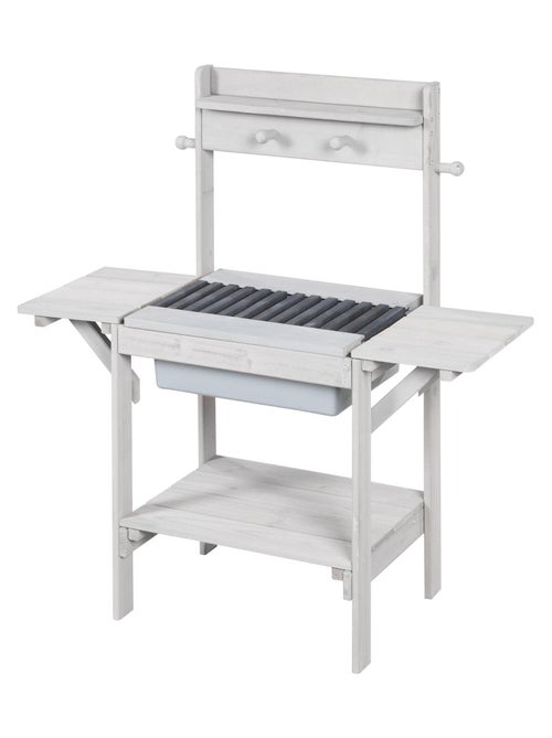 Cuisine d'extérieur pour enfants avec barbecue en bois massif 'Roba BBQ Outdoor+' - Kiabi