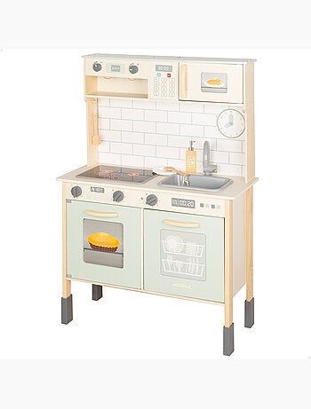 Cuisine électrique en bois avec lumière, son et accessoires 30x68x102 cm WOOMAX