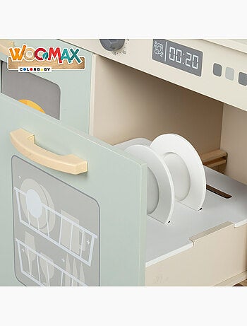Cuisine électrique en bois avec lumière, son et accessoires 30x68x102 cm WOOMAX