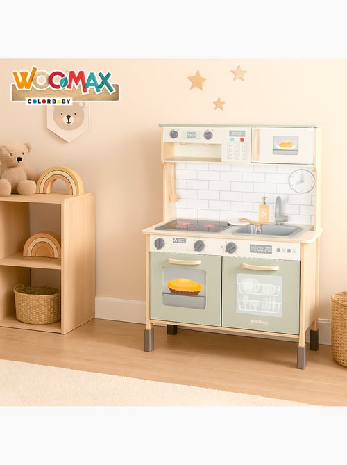 Cuisine électrique en bois avec lumière, son et accessoires 30x68x102 cm WOOMAX - Kiabi Cuisine électrique en bois avec lumière, son et accessoires 30x68x102 cm WOOMAX - Kiabi