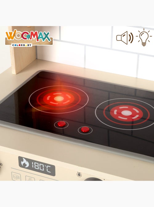 Cuisine électrique en bois avec lumière, son et accessoires 30x68x102 cm WOOMAX - Kiabi Cuisine électrique en bois avec lumière, son et accessoires 30x68x102 cm WOOMAX - Kiabi