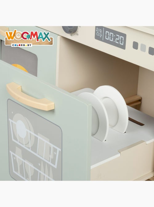 Cuisine électrique en bois avec lumière, son et accessoires 30x68x102 cm WOOMAX - Kiabi Cuisine électrique en bois avec lumière, son et accessoires 30x68x102 cm WOOMAX - Kiabi