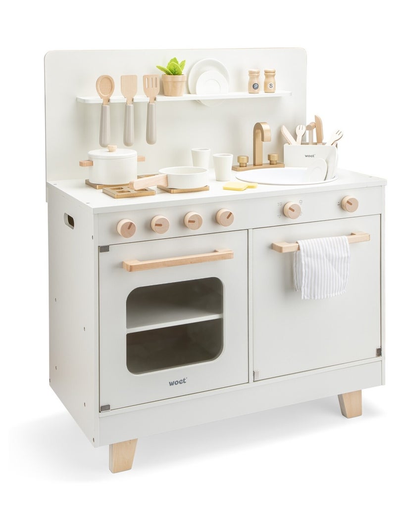 Cuisine en bois avec lave-vaisselle Beige - Kiabi
