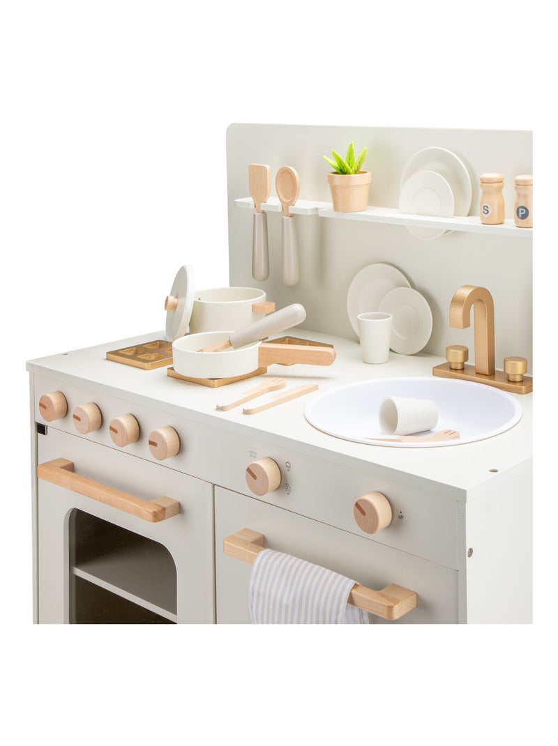Cuisine en bois avec lave-vaisselle Beige - Kiabi