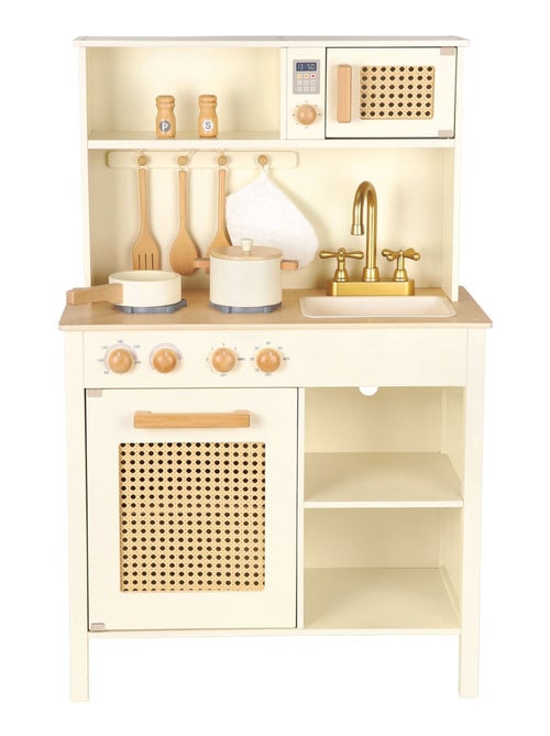 Cuisine en bois et rotin - Kiabi