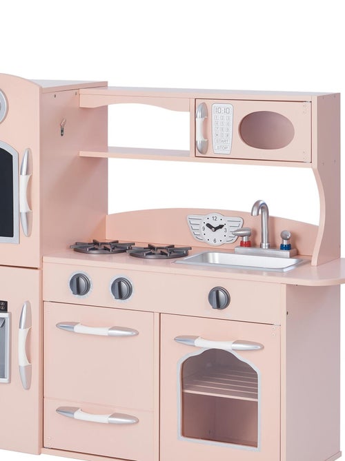 Cuisine enfant dinette en bois rose fille garçon jeux - Kiabi