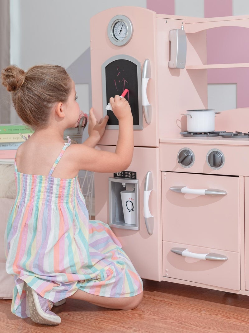 Cuisine enfant dinette en bois rose fille garçon jeux N/A - Kiabi