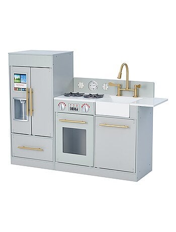 Cuisine Enfant en bois 2 pièces-3 accessoires Cuisine De Jeu Dinette