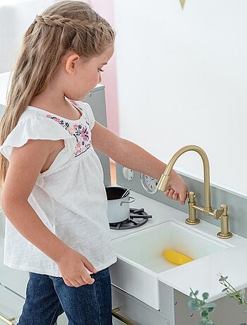 Cuisine Enfant en bois 2 pièces-3 accessoires Cuisine De Jeu Dinette