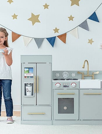 Cuisine Enfant en bois 2 pièces-3 accessoires Cuisine De Jeu Dinette