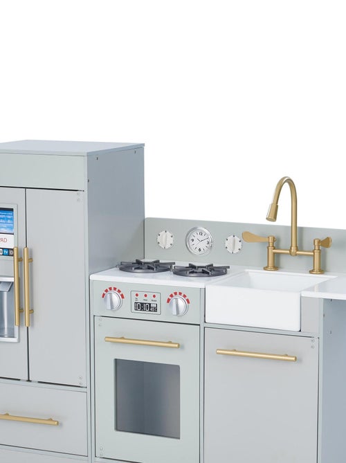 Cuisine Enfant en bois 2 pièces-3 accessoires Cuisine De Jeu Dinette - Kiabi