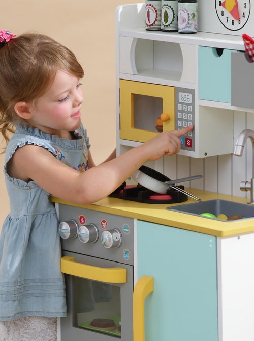 Cuisine enfant en bois 5 accessoires dinette fille garçon - Kiabi