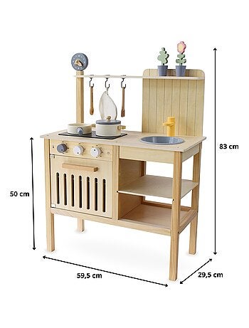 Cuisine enfant en bois accessoires imitation 3 ans Mamabrum