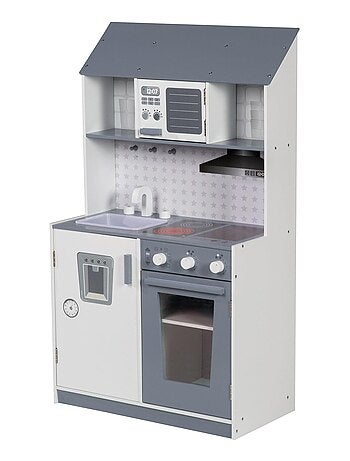 Cuisine enfant en bois avec cuisinière et réfrigérateur pour fille et garçon 'Roba'