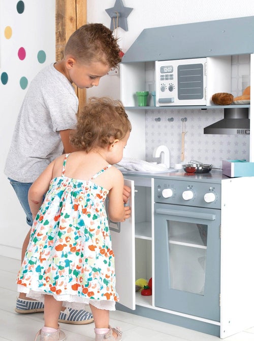 Cuisine enfant en bois avec cuisinière et réfrigérateur ROBA - Kiabi