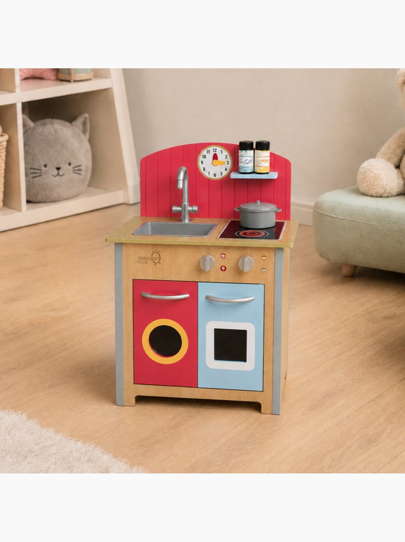 Cuisine enfant en bois dinette avec 4 accessoires N/A - Kiabi