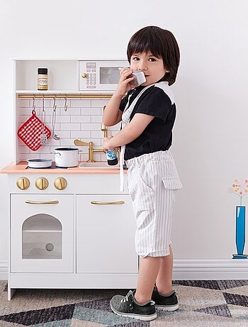 Cuisine enfant en bois dinette fille garçon mixte