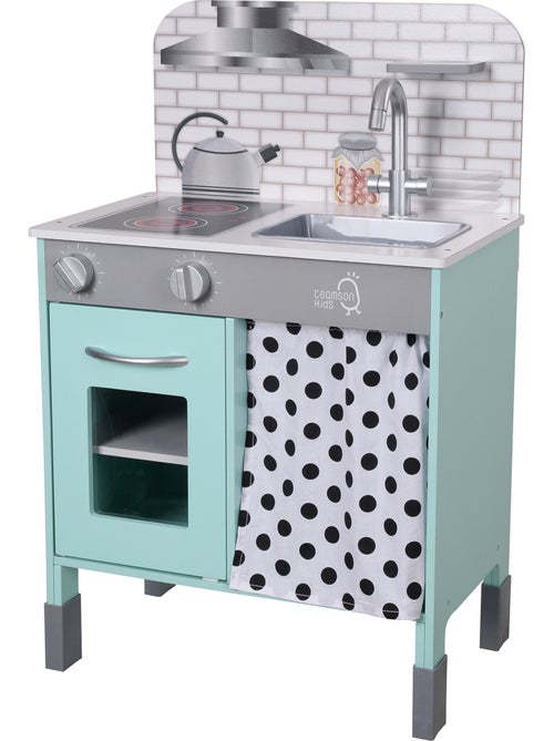 Cuisine enfant en bois hauteur réglable jeux de rôle imitation garçon fille bleu - Kiabi Cuisine enfant en bois hauteur réglable jeux de rôle imitation garçon fille bleu - Kiabi