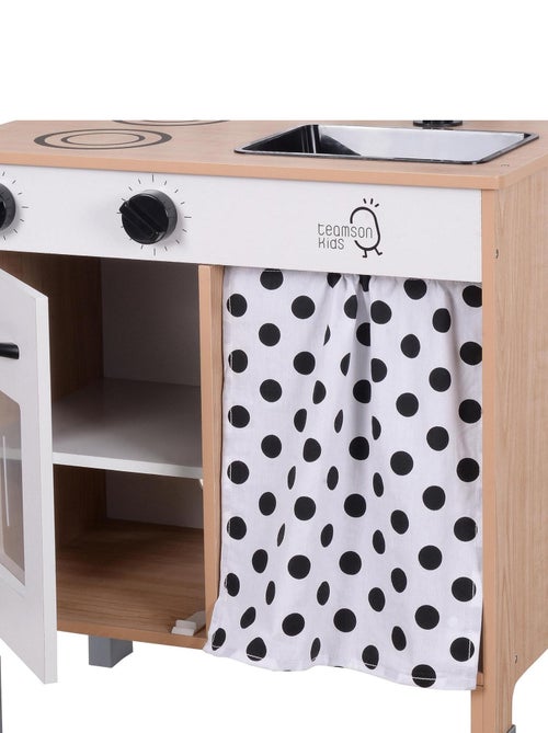 Cuisine enfant en bois hauteur réglable jeux de rôle imitation garçon fille - Kiabi
