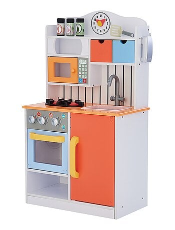 Cuisine enfant Florence dinette en bois 5 accessoires jeux d'imitation