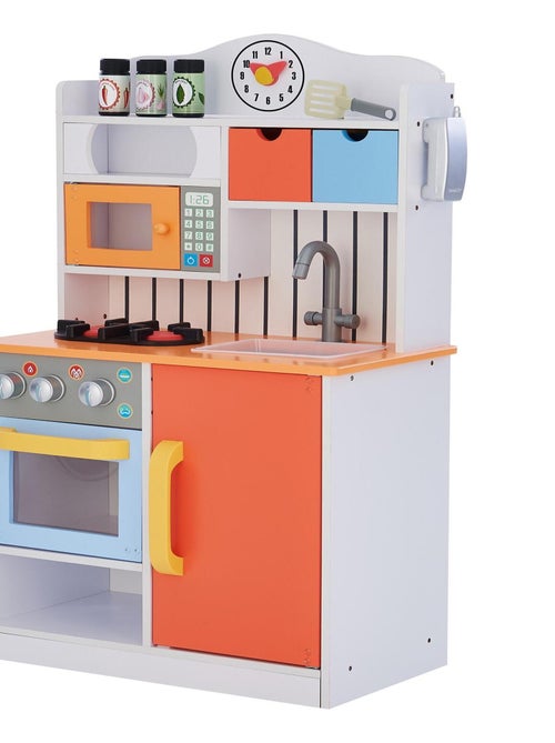Cuisine enfant Florence dinette en bois 5 accessoires jeux d'imitation - Kiabi