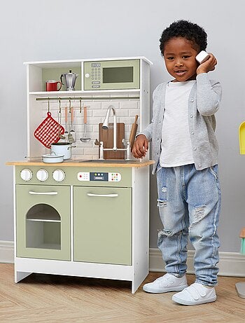 Cuisine Enfants Little Chef Boston Dinette En Bois Jeux D'Imitation Cuisine
