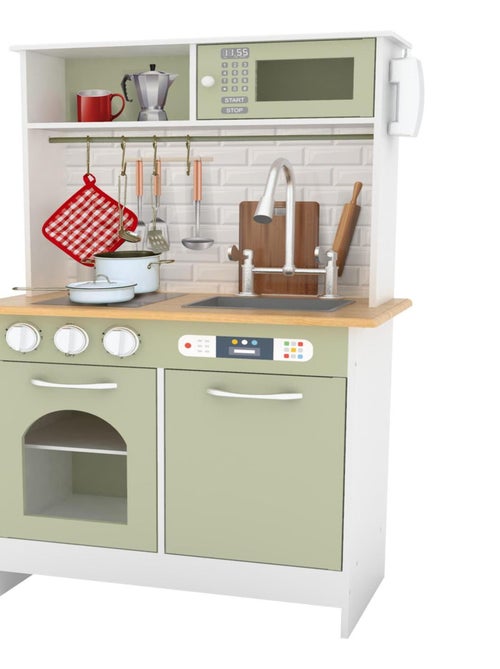 Cuisine Enfants Little Chef Boston Dinette En Bois Jeux D'Imitation Cuisine - Kiabi
