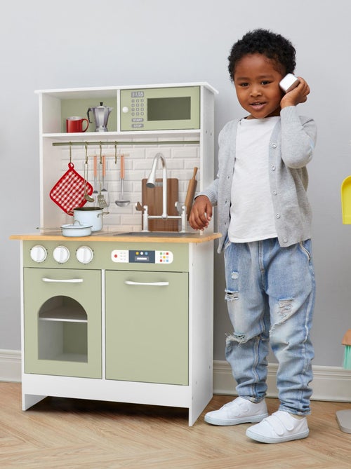 Cuisine Enfants Little Chef Boston Dinette En Bois Jeux D'Imitation Cuisine - Kiabi