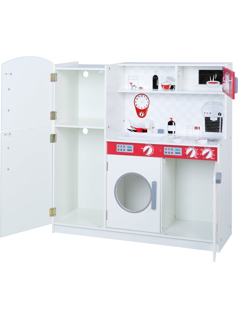 Cuisine équipée en bois ROBA Blanc Rouge - Kiabi