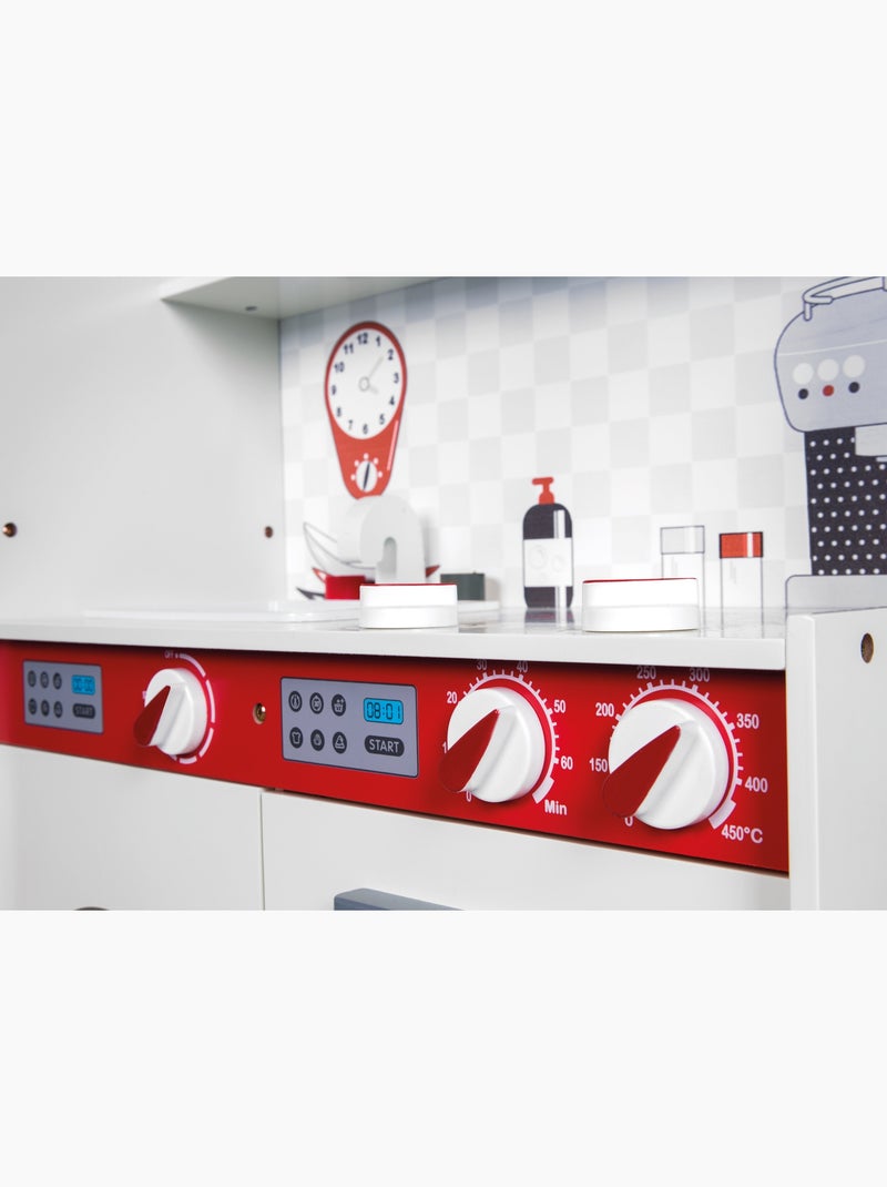 Cuisine équipée en bois ROBA Blanc Rouge - Kiabi