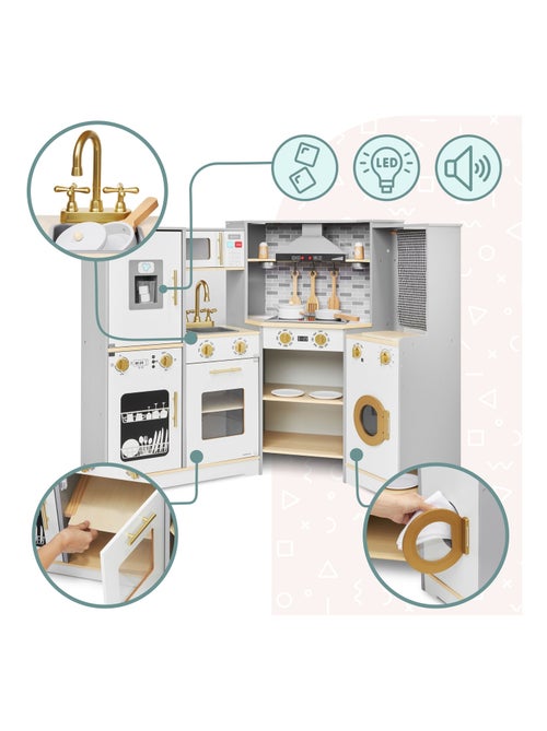 Cuisine interactive bois LED lave-linge et vaisselle Mamabrum - Kiabi