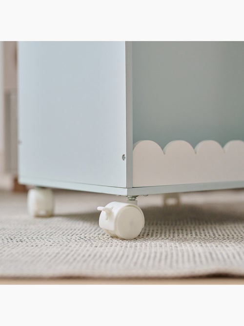 Cuisine jouet bois 3 pièces modulable, 21 accessoires, 89cm, Vert, - Kiabi