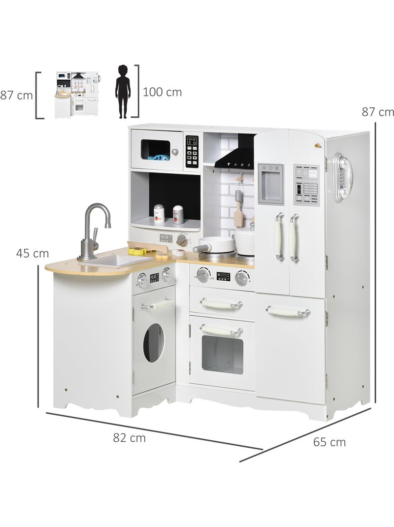 Cuisine pour enfant jeu d'imitation nombreux accessoires rangements Blanc Blanc - Kiabi