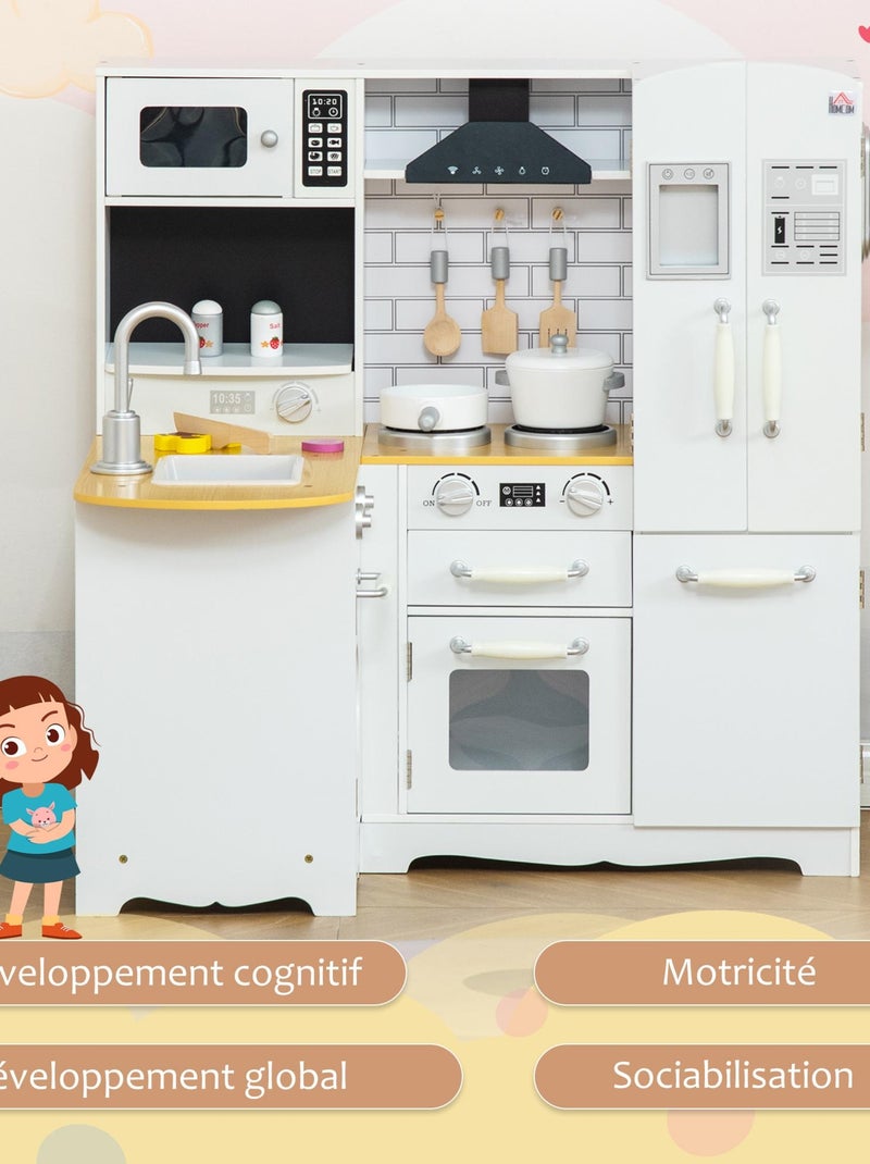 Cuisine pour enfant jeu d'imitation nombreux accessoires rangements N/A - Kiabi