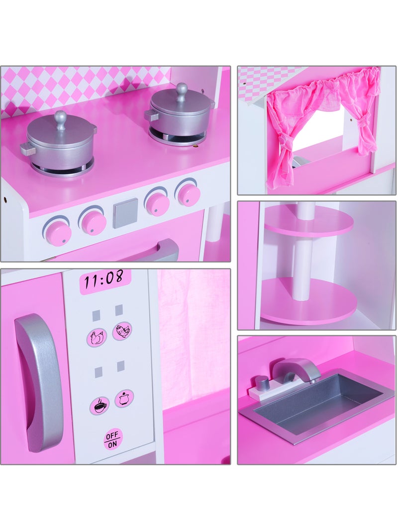 Cuisine pour enfants bois balnc et rose Rose - Kiabi