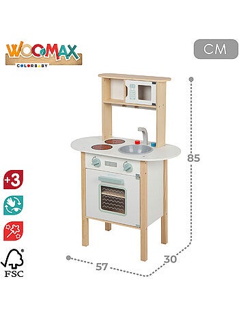 Cuisinette en bois avec ustensiles WOOMAX
