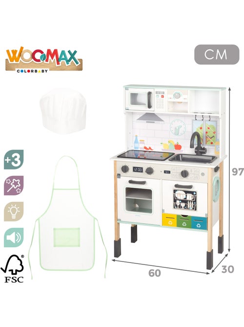 Cuisinière électrique en bois avec accessoires WOOMAX - Kiabi