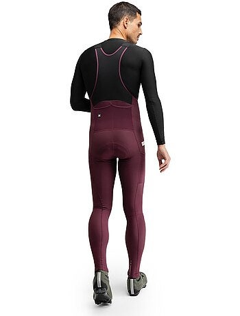 Cuissard long thermique cyclisme gravel homme cyclisme homme apalache burgundy