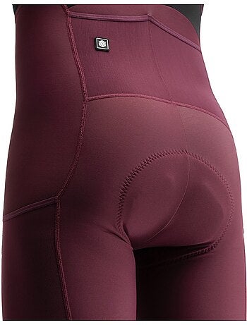 Cuissard long thermique cyclisme gravel homme cyclisme homme apalache burgundy
