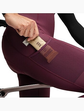 Cuissard long thermique cyclisme gravel homme cyclisme homme apalache burgundy