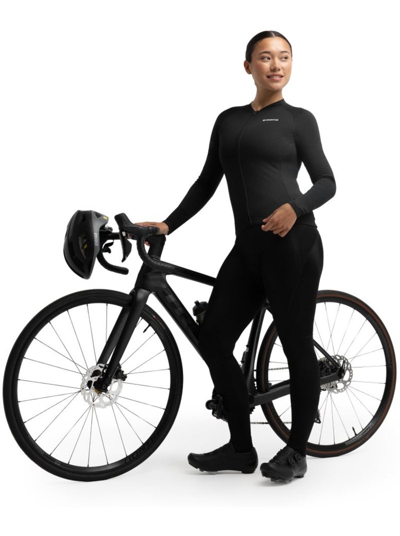 Cuissard long vélo avec peau femme cyclisme femme core lookout Noir - Kiabi